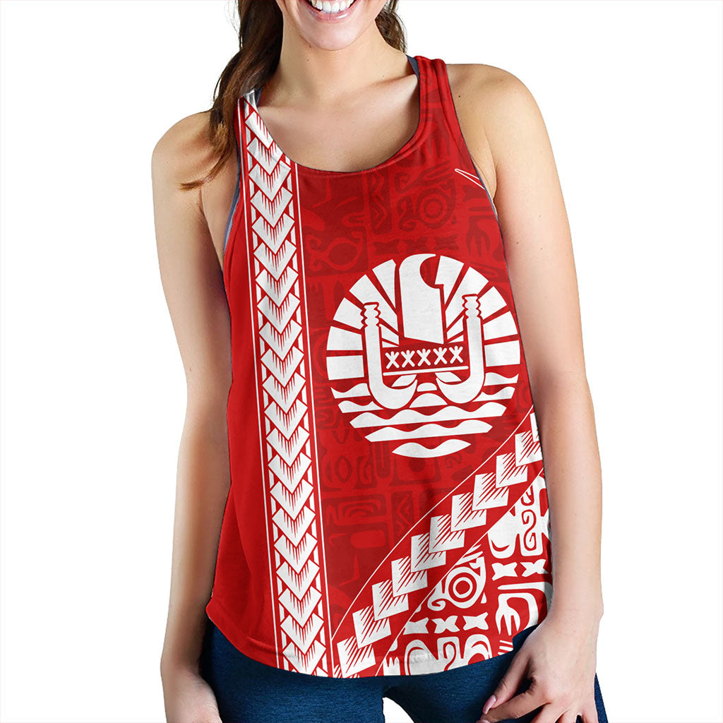 Tahiti Women Tank Tribal Fabric And Coat Of Arms