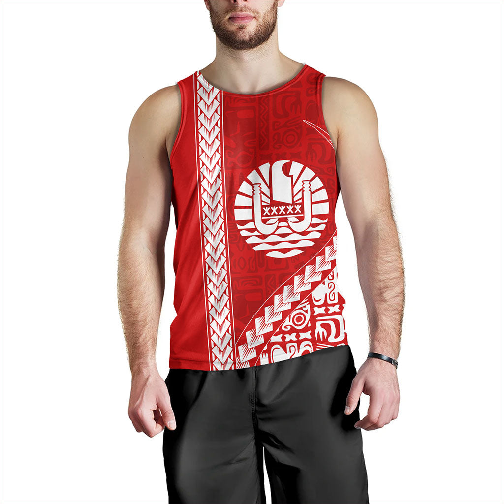 Tahiti Tank Top Tribal Fabric And Coat Of Arms