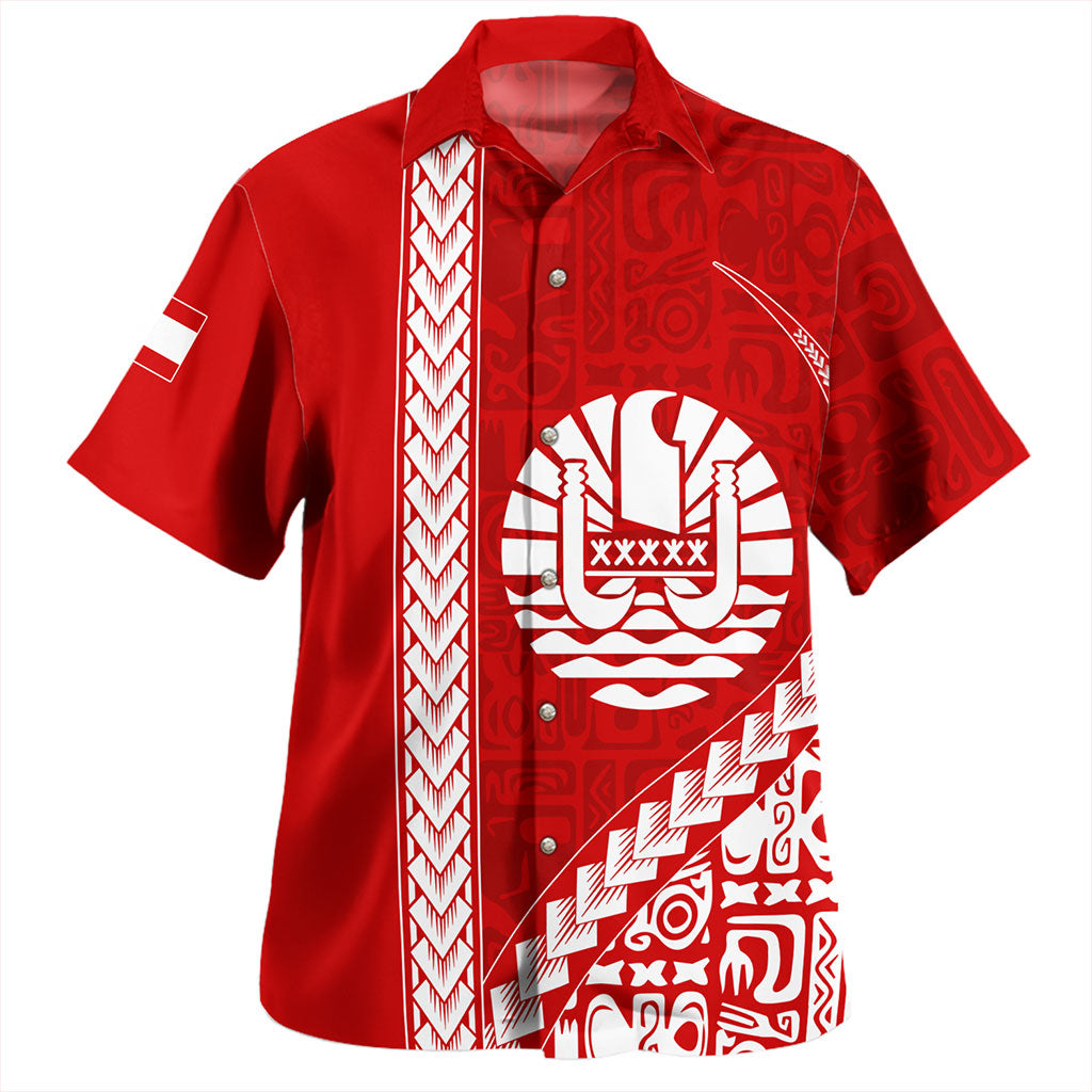 French Polynesia Custom Personalised Hawaiian Shirt Seal Turtle Plumeria Tribal Patterns