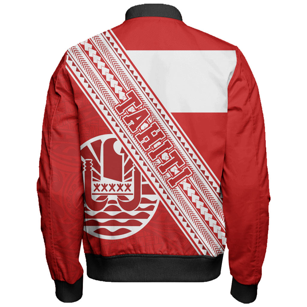 Tahiti Bomber Jacket Flag And Coat Of Arms