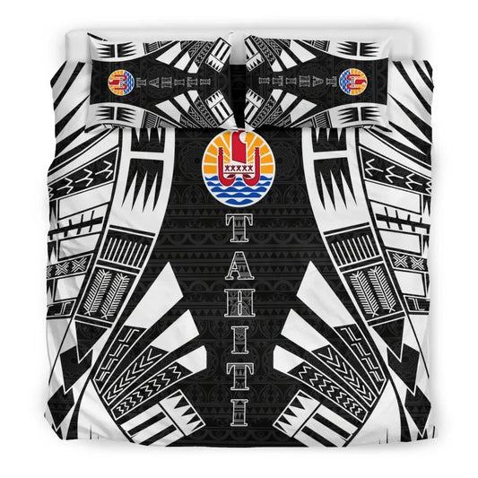 Tahiti Duvet Cover Set - Polynesian Tattoo