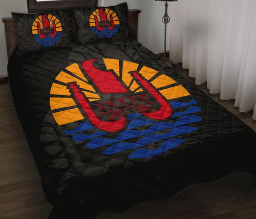Tahiti Polynesian Quilt Bed Set