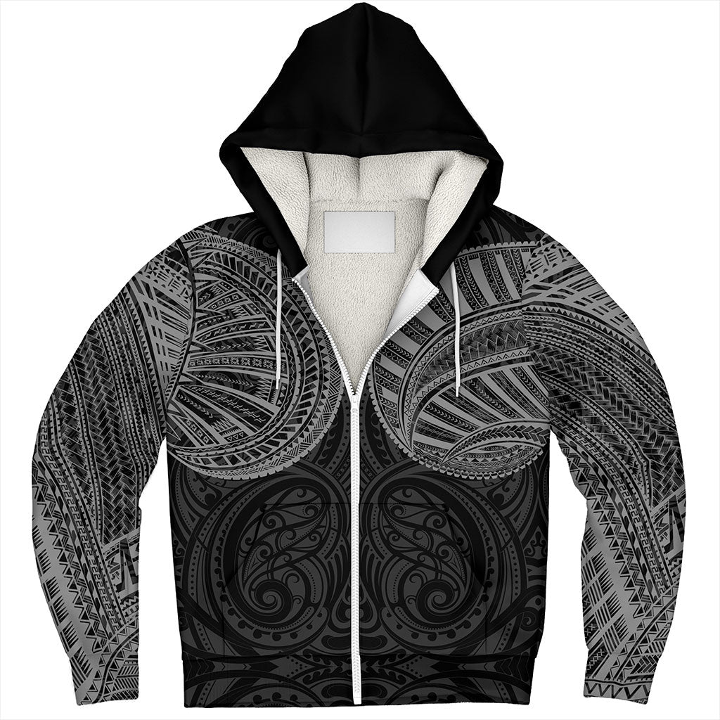 Samoa Sherpa Hoodie Tribal Tattoo Chest Design