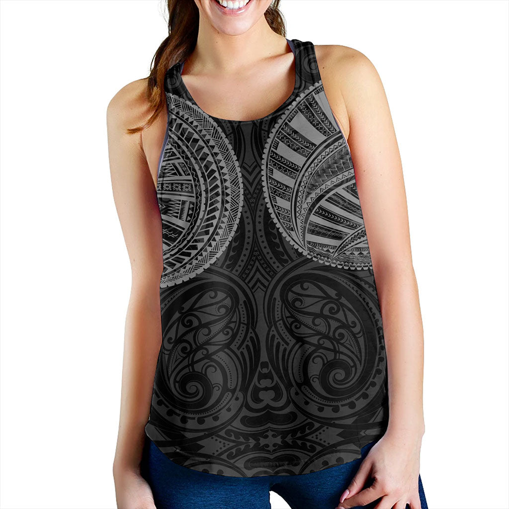 Samoa Women Tank Tribal Tattoo Chest Design