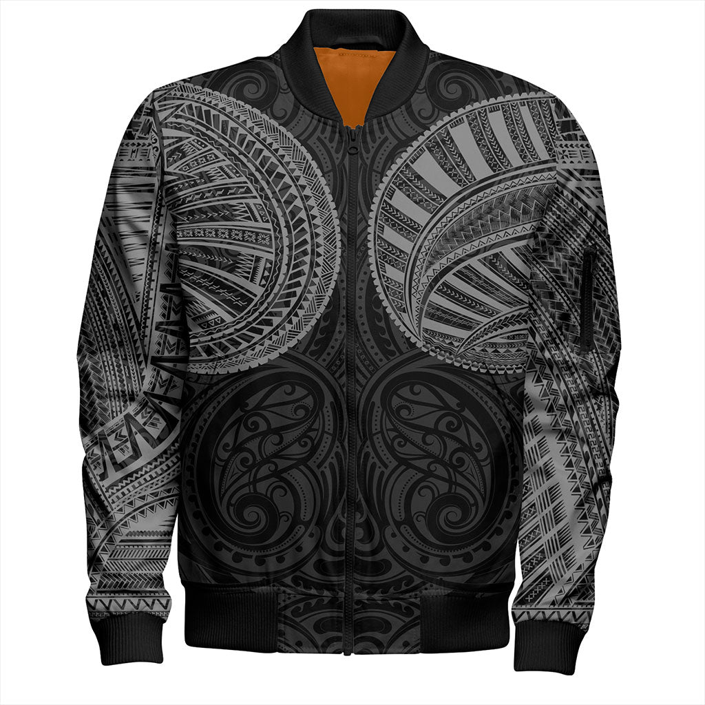 Samoa Bomber Jacket Tribal Tattoo Chest Design