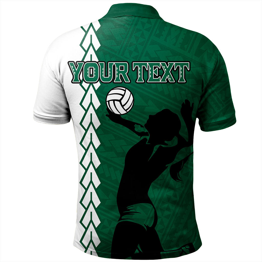 Hawaii Polo Shirt Custom Women Volleyball Polynesia Tattoo