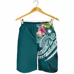 The Philippines Men Shorts - Summer Plumeria (Turquoise)