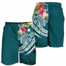 The Philippines Men Shorts - Summer Plumeria (Turquoise)