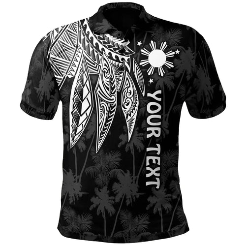 The Philippines Personalised Polo Shirt - Polynesian Wings (White)