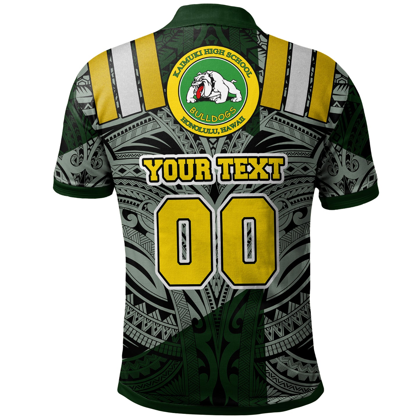 Hawaii Kaimuki High School Polo Shirt - Custom Kaimuki High School Polynesian Pattern
