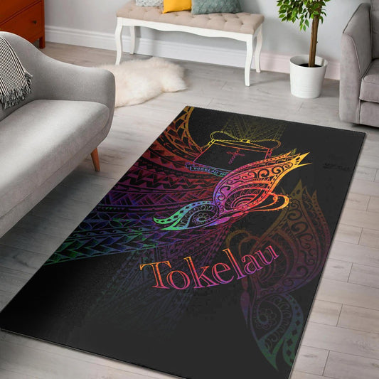Tokelau Area Rug - Butterfly Polynesian Style
