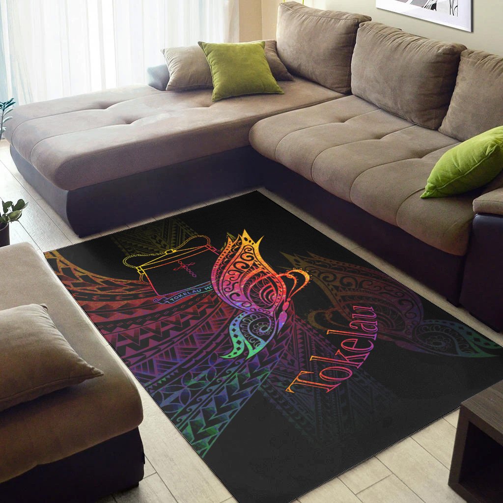 Tokelau Area Rug - Butterfly Polynesian Style