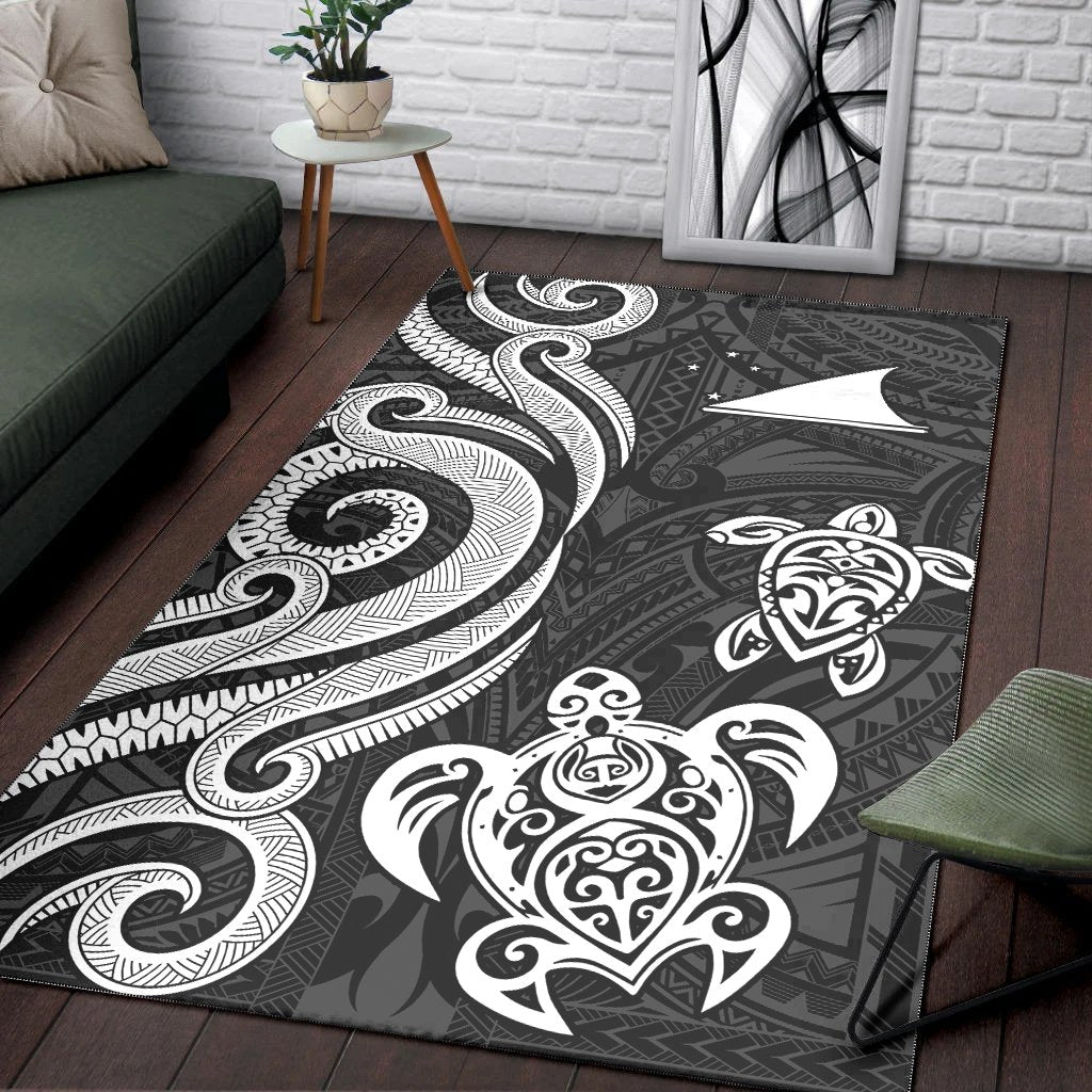 Tokelau Area Rug - White Tentacle Turtle