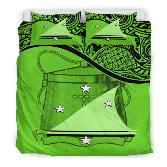 Tokelau Duvet Cover Set - Tokelau Coat Of Arms Green