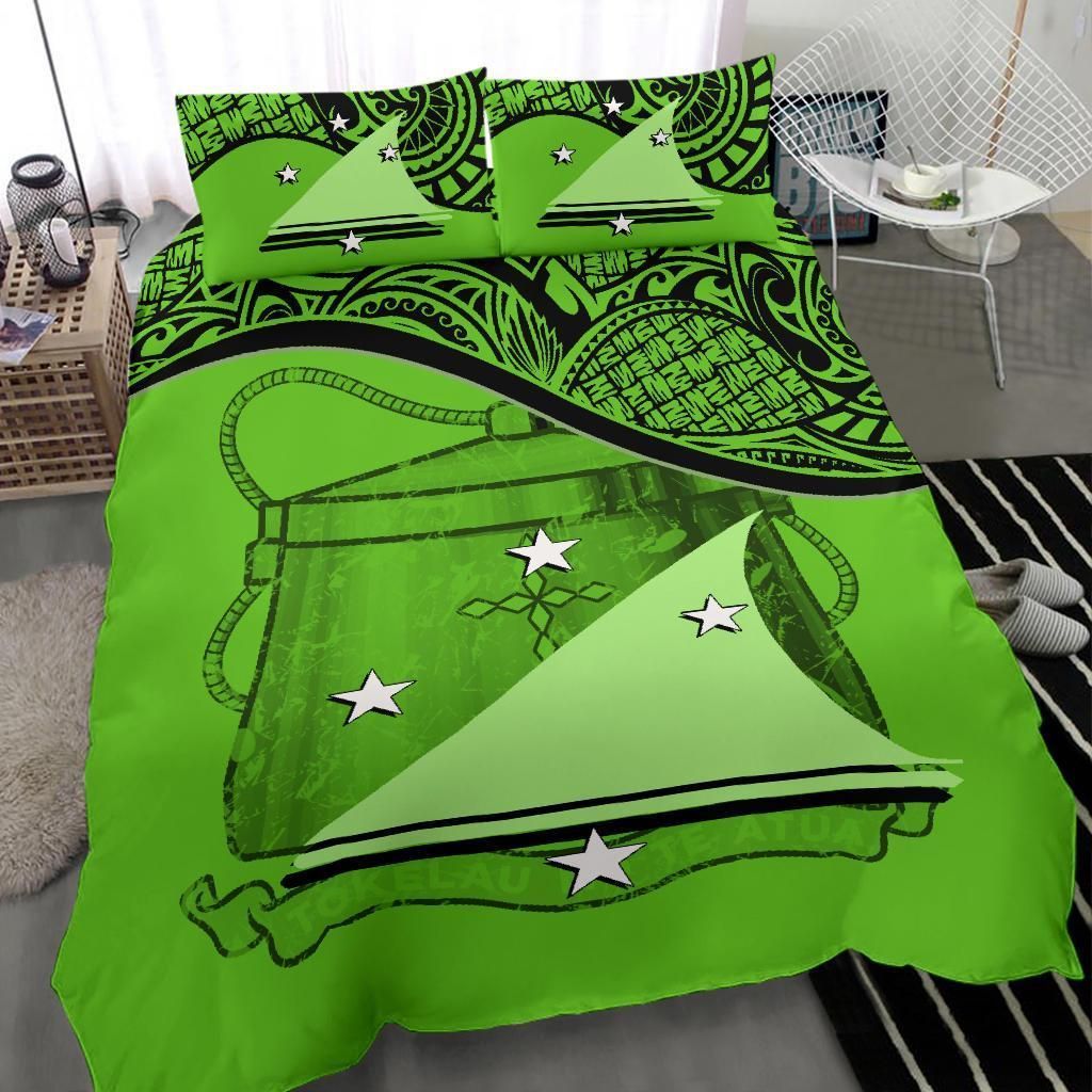 Tokelau Duvet Cover Set - Tokelau Coat Of Arms Green