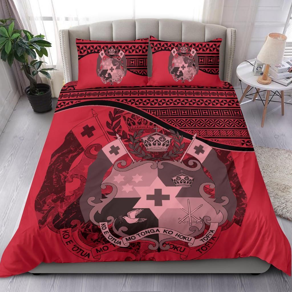 Polynesian Duvet Cover Set - Tonga Bedding Set Pink