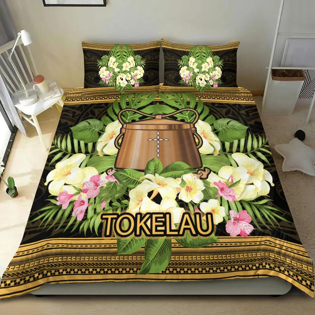 Tokelau Bedding Set - Polynesian Gold Patterns Collection