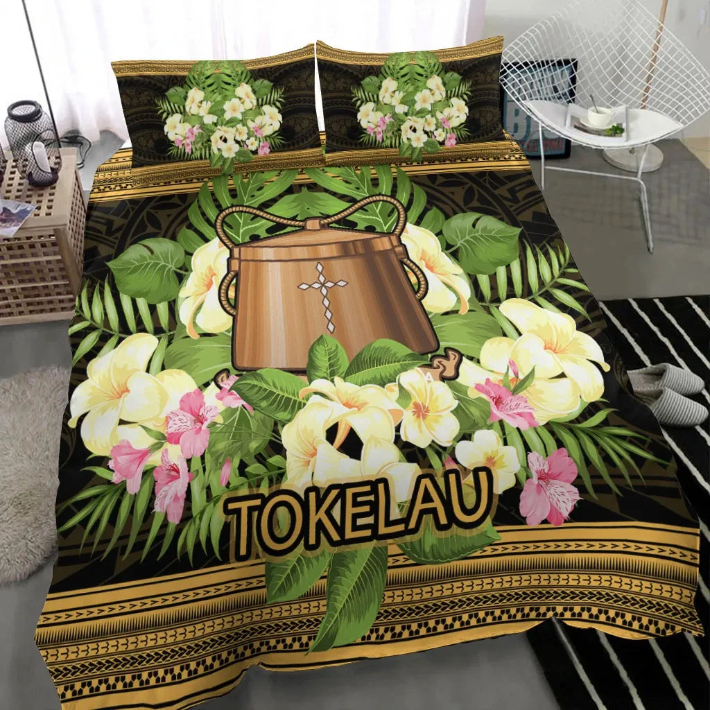 Tokelau Bedding Set - Polynesian Gold Patterns Collection