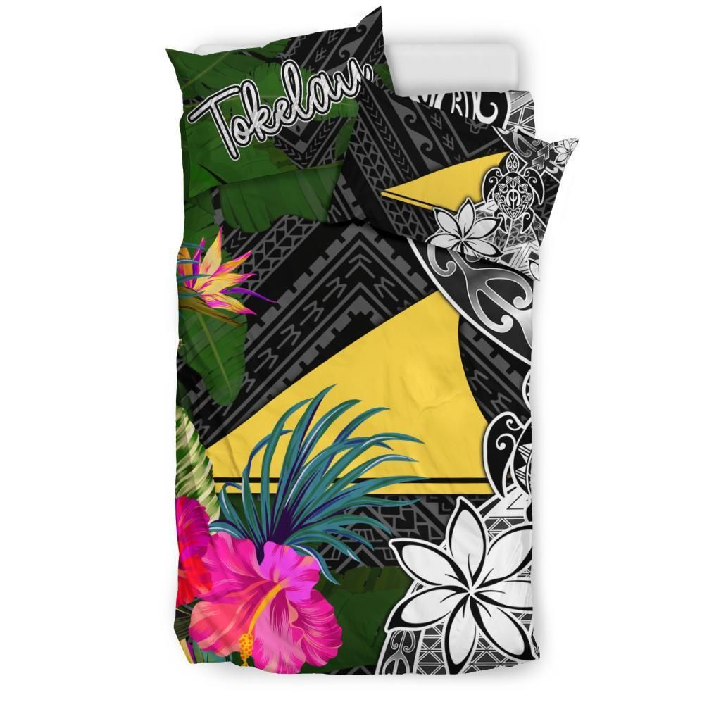 Tokelau Bedding Set - Turtle Plumeria Banana Leaf