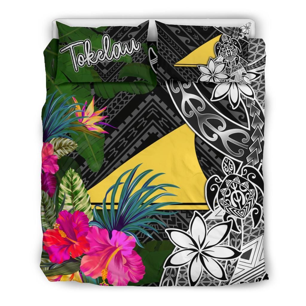 Tokelau Bedding Set - Turtle Plumeria Banana Leaf