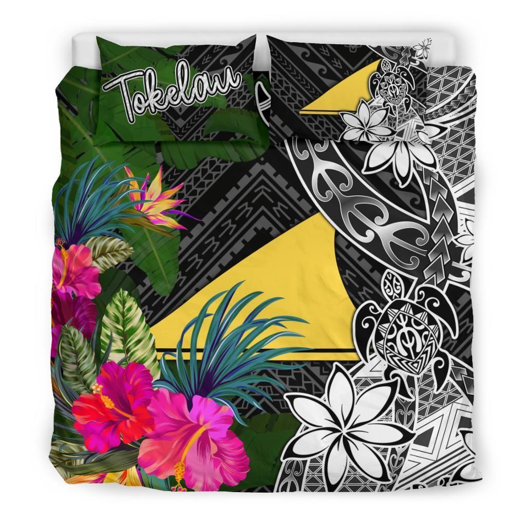 Tokelau Bedding Set - Turtle Plumeria Banana Leaf