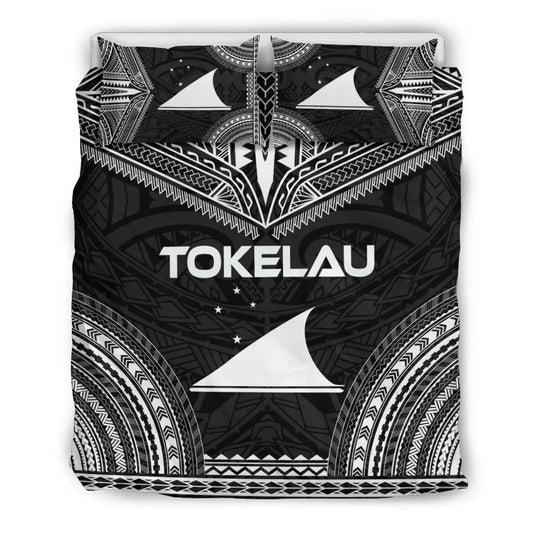 Tokelau Polynesian Chief Duvet Cover Set - Black Version