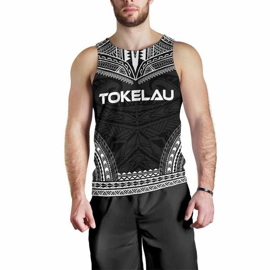 Tokelau Men Tank Top - Polynesian Chief Black Version