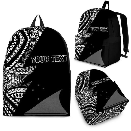 Tokelau Custom Personalised Backpack Flash Black