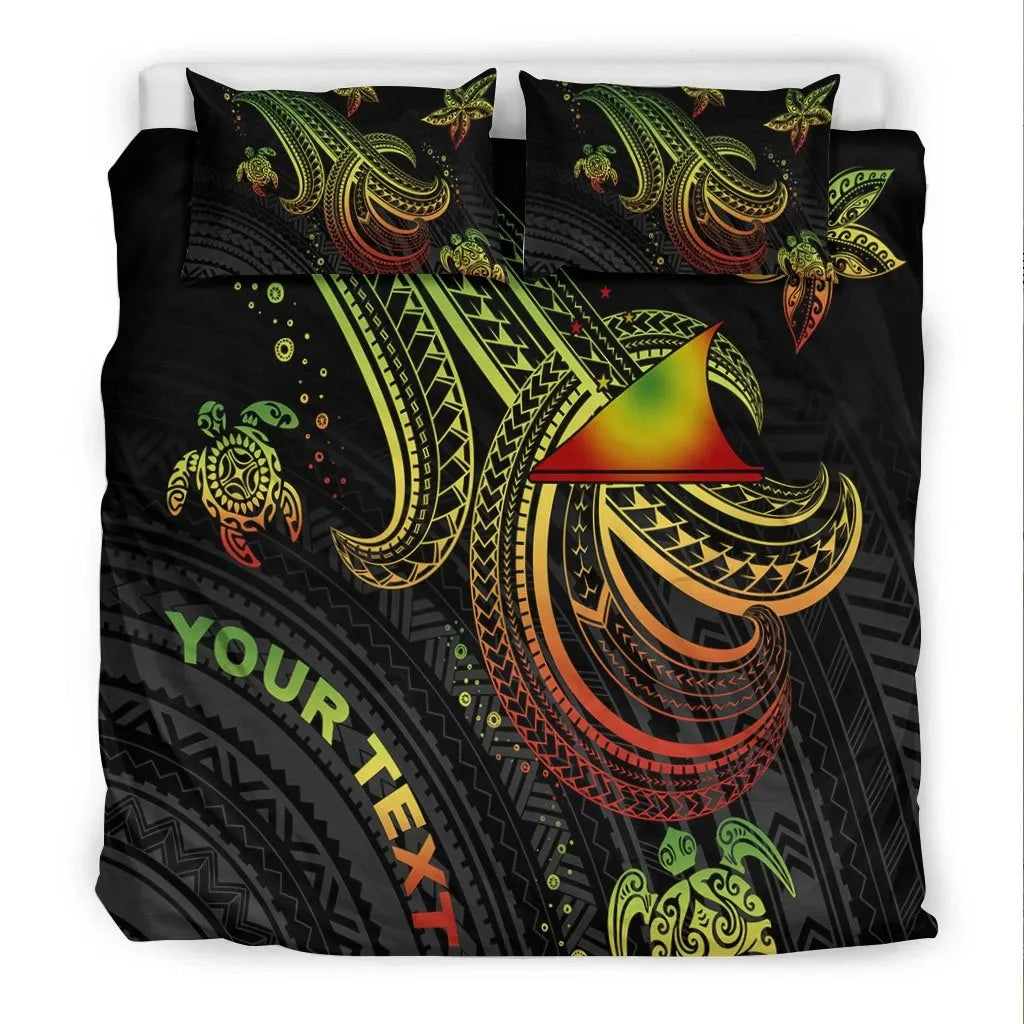 Tokelau Custom Personalised Bedding Set - Reggae Turtle