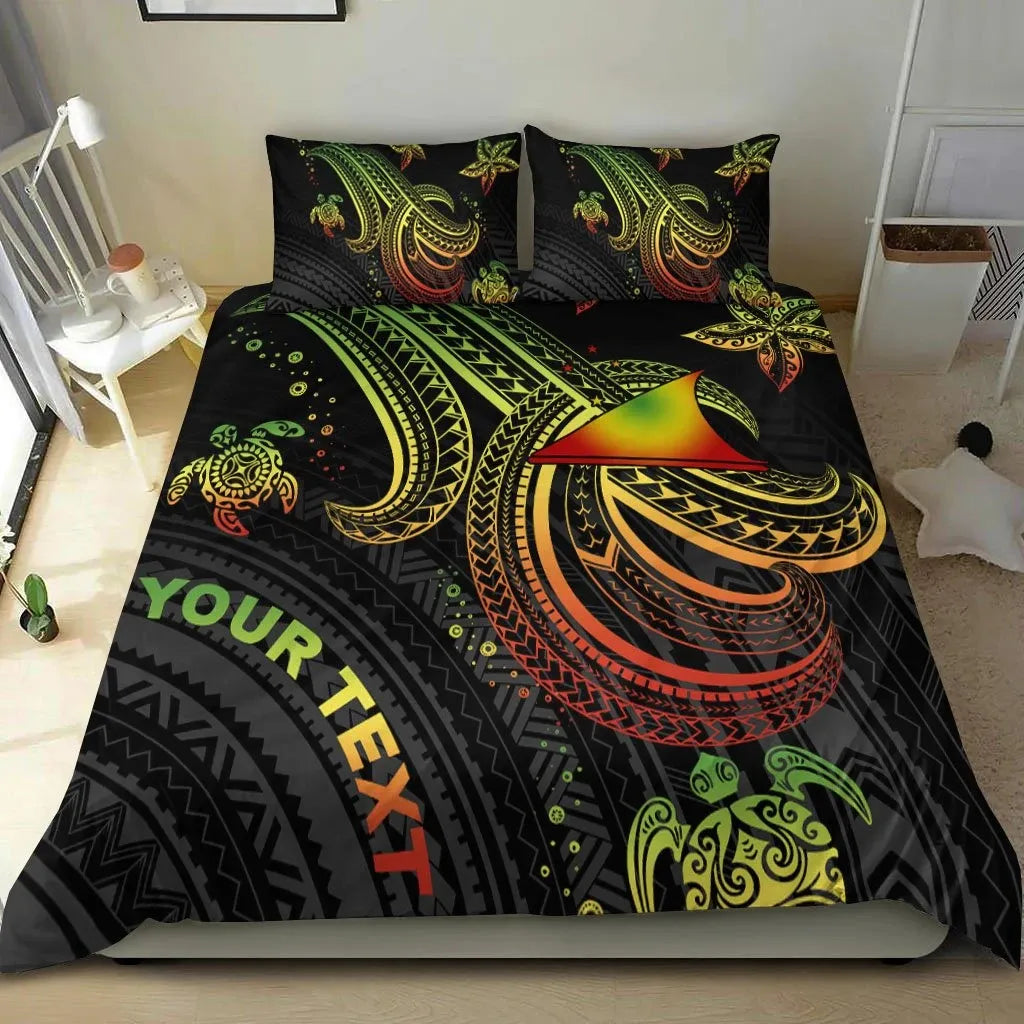 Tokelau Custom Personalised Bedding Set - Reggae Turtle