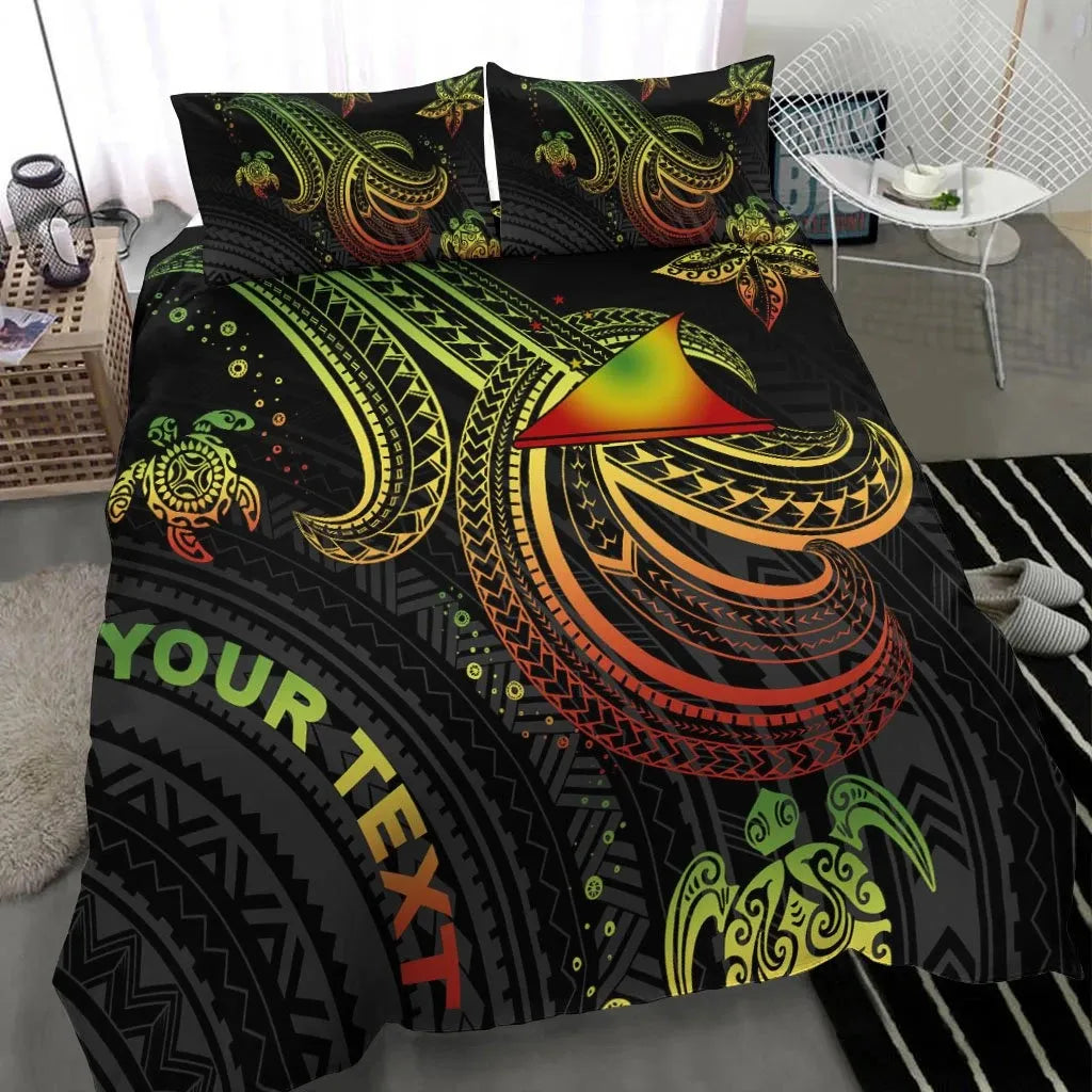 Tokelau Custom Personalised Bedding Set - Reggae Turtle