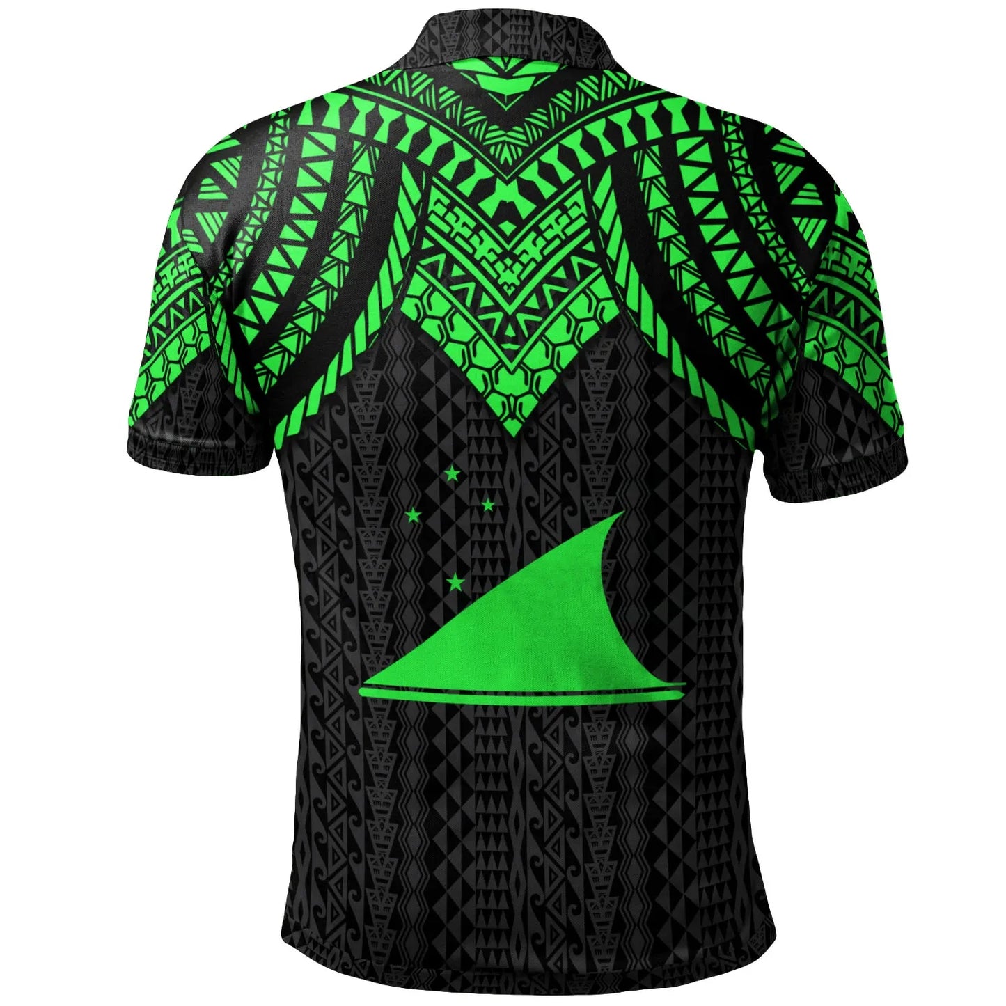 Tokelau Custom Personalised Polo Shirt - Polynesian Armor Style Green
