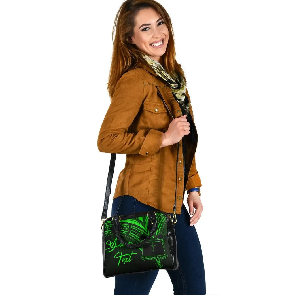 Tokelau Custom Personalised Shoulder Handbag - Cross Style Green Style