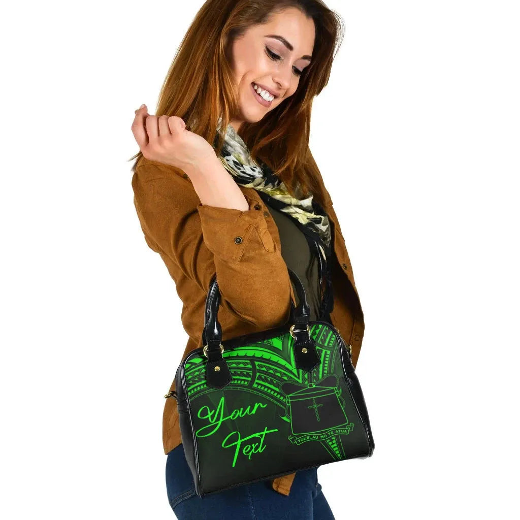 Tokelau Custom Personalised Shoulder Handbag - Cross Style Green Style
