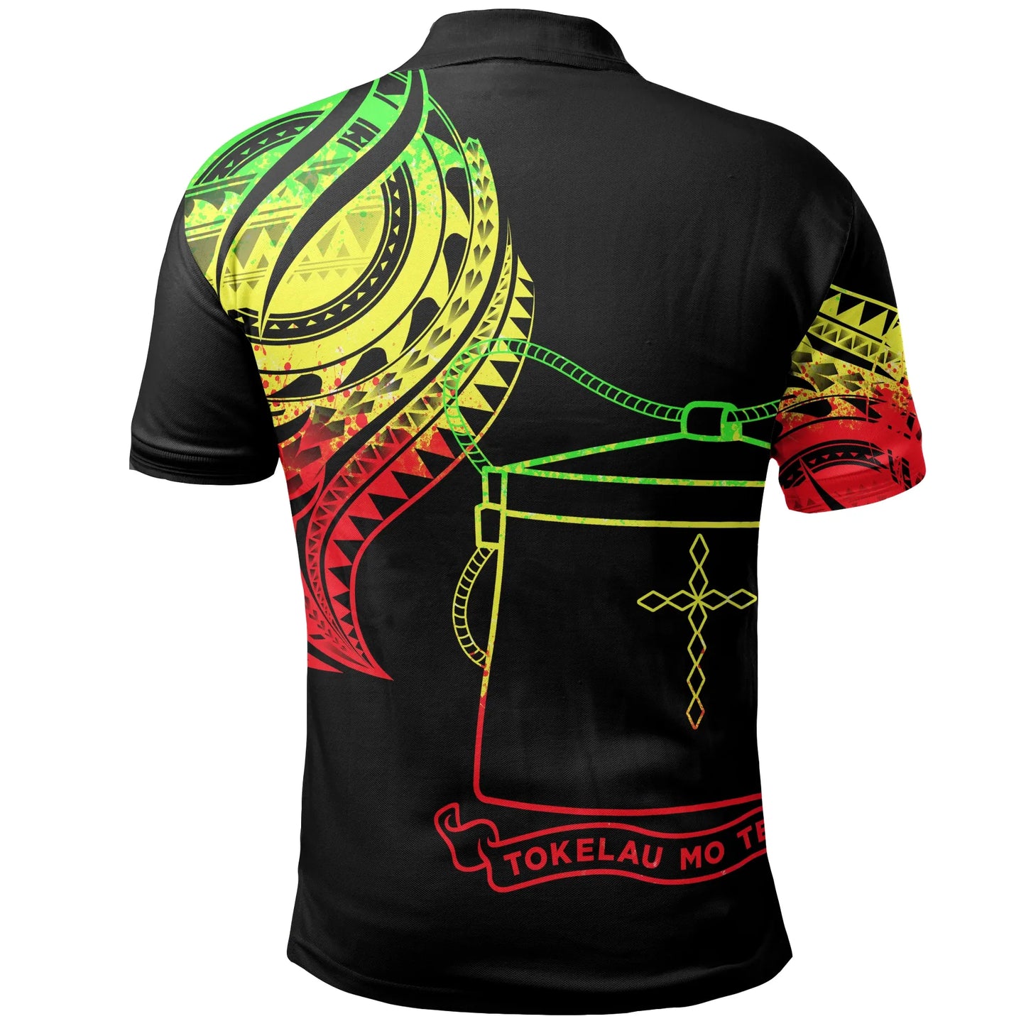 Tokelau Custom Personalised Polo Shirt - Tokelau Tatau Reggae Patterns