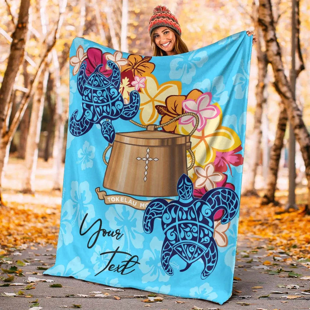 Tokelau Custom Personalised Premium Blanket - Tropical Style