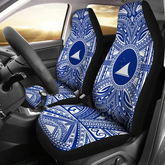 Tokelau Car Seat Cover - Tokelau Coat Of Arms Polynesian Flag Color