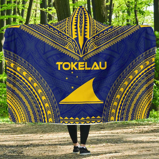 Tokelau Flag Polynesian Chief Hooded Blanket