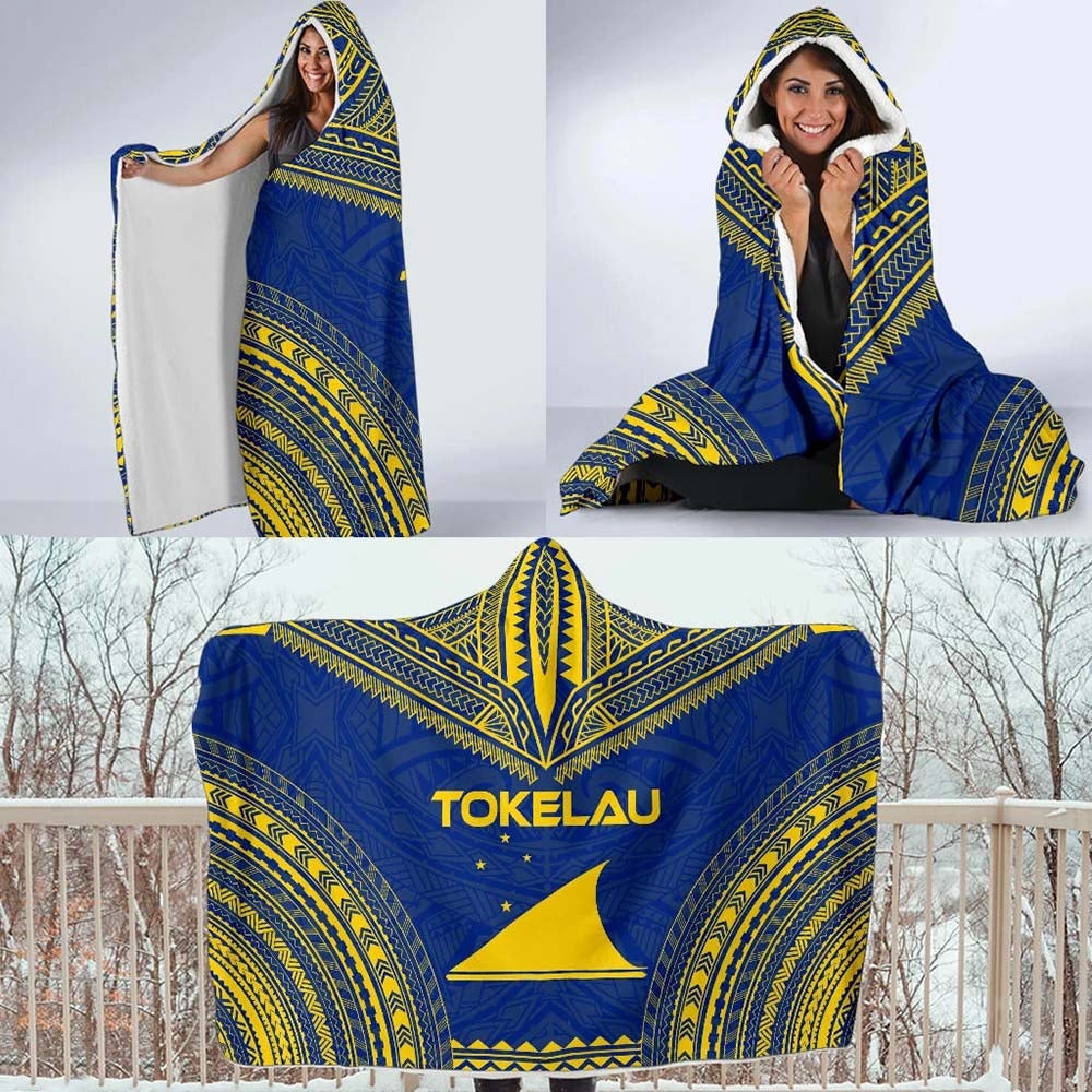 Tokelau Flag Polynesian Chief Hooded Blanket