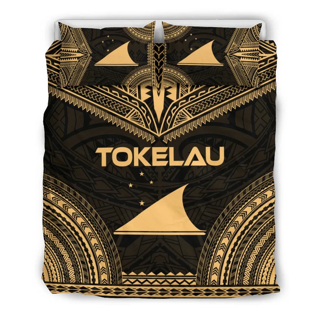 Tokelau Polynesian Chief Duvet Cover Set - Gold Version