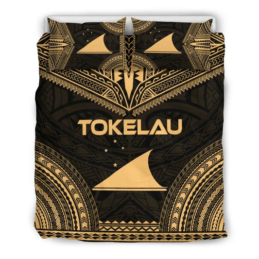 Tokelau Polynesian Chief Duvet Cover Set - Gold Version