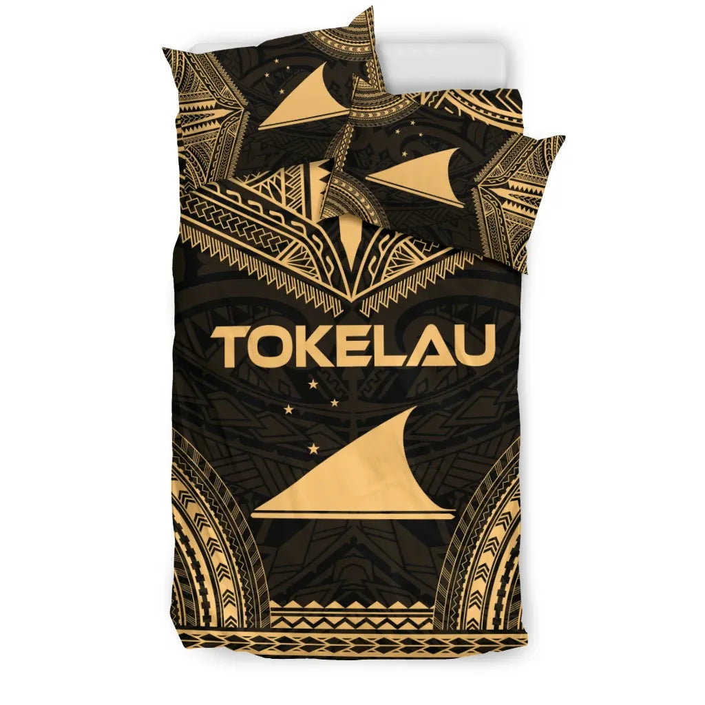Tokelau Polynesian Chief Duvet Cover Set - Gold Version