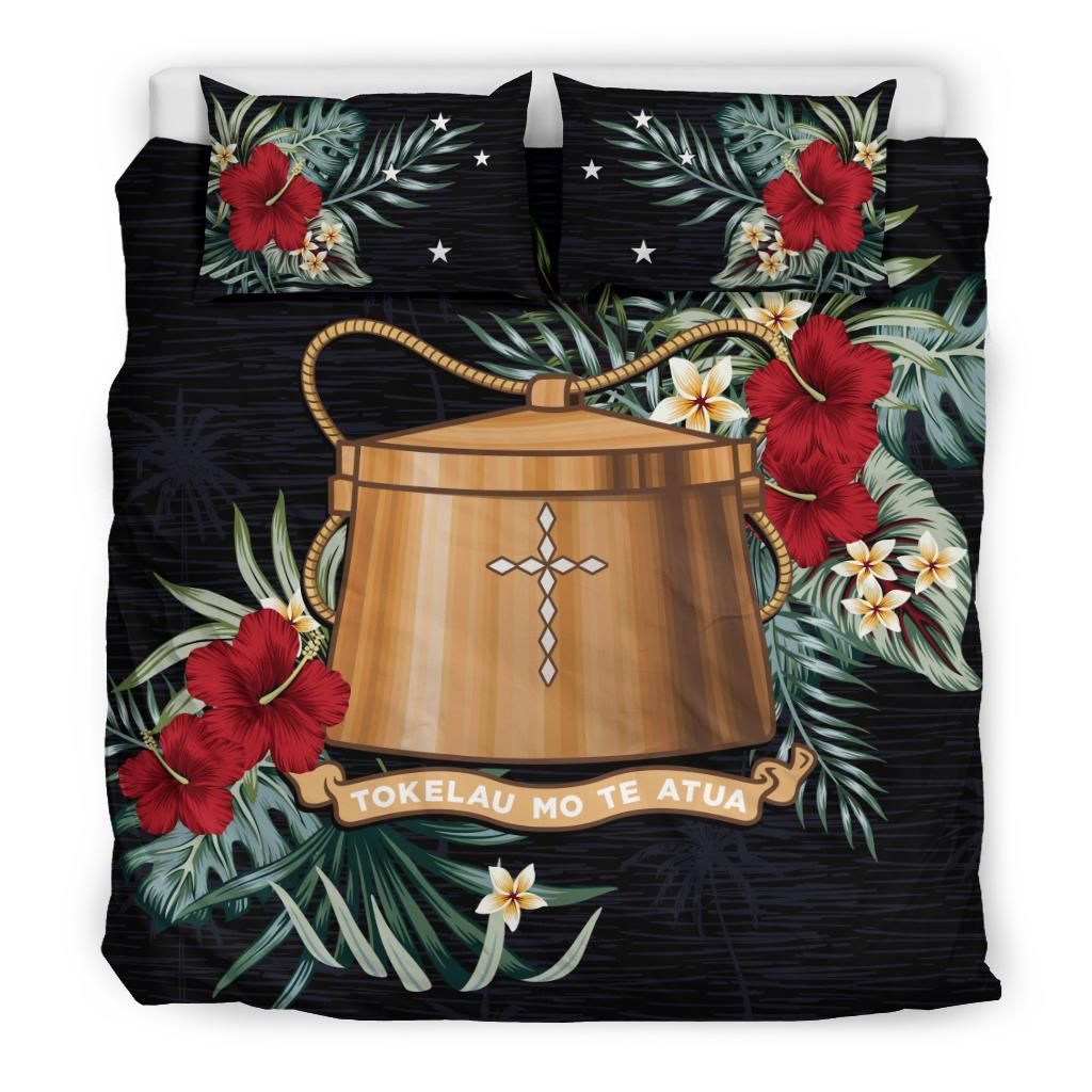Tokelau Duvet Cover Set - Tokelau Coat Of Arms Hibiscus