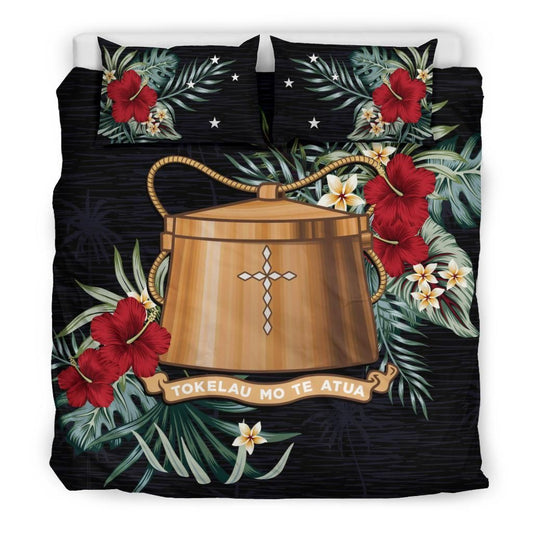 Tokelau Duvet Cover Set - Tokelau Coat Of Arms Hibiscus