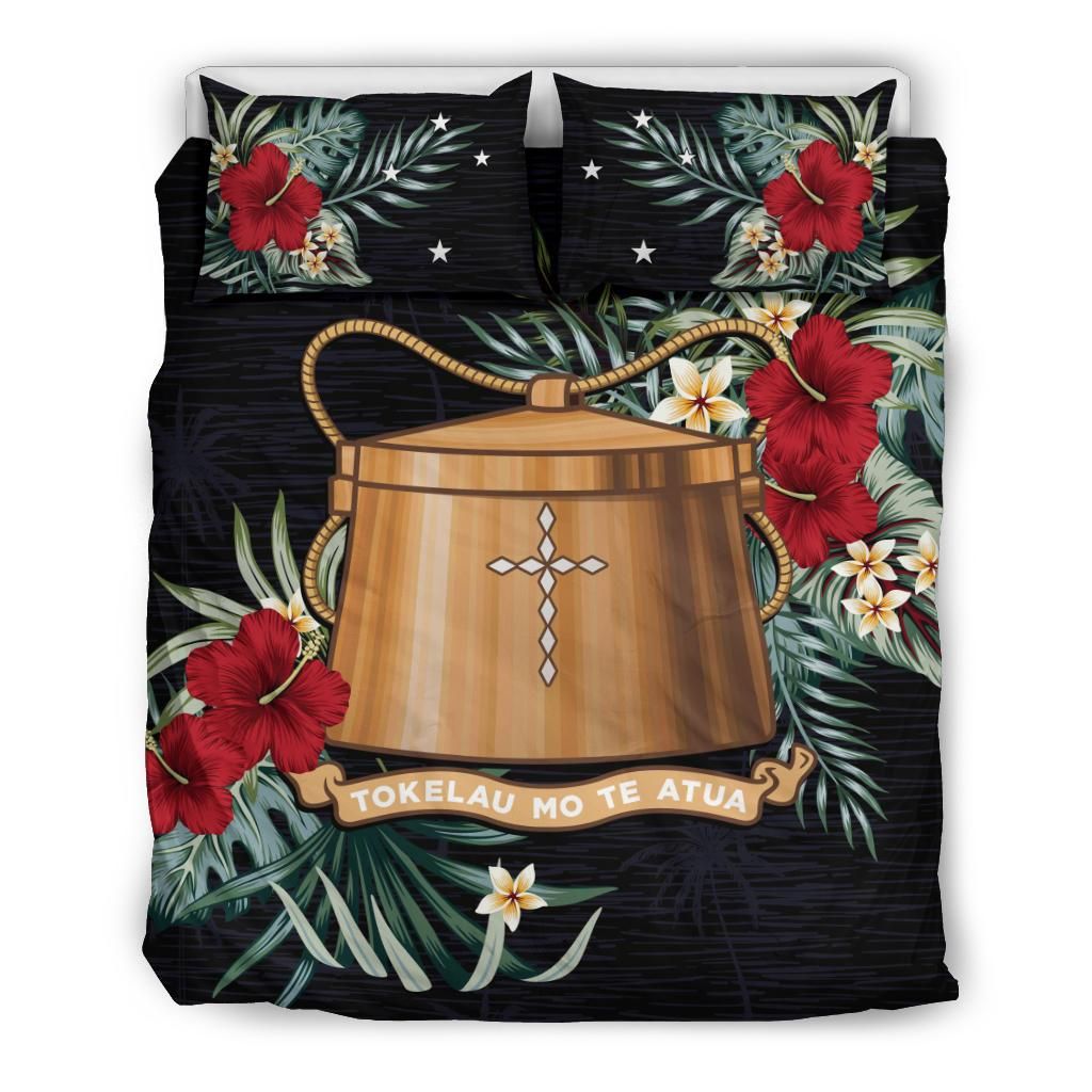 Tokelau Duvet Cover Set - Tokelau Coat Of Arms Hibiscus
