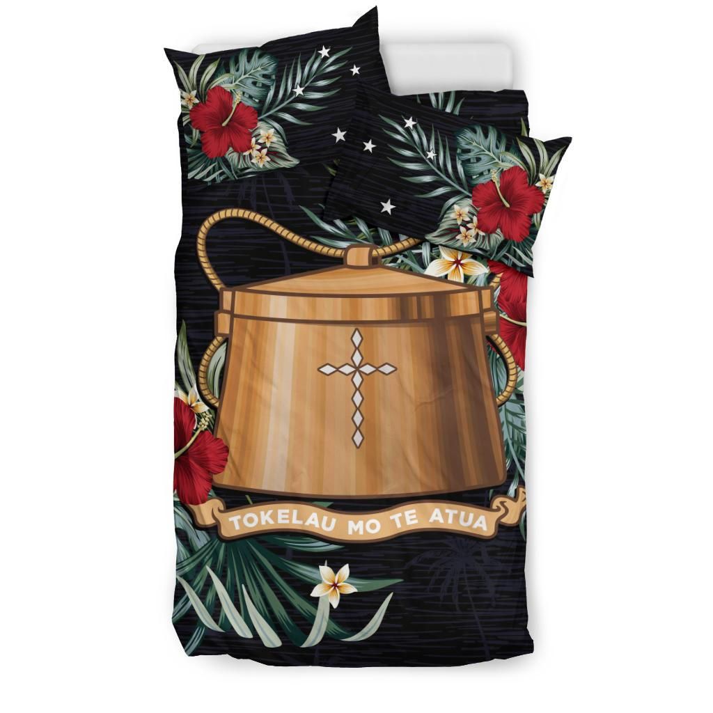 Tokelau Duvet Cover Set - Tokelau Coat Of Arms Hibiscus