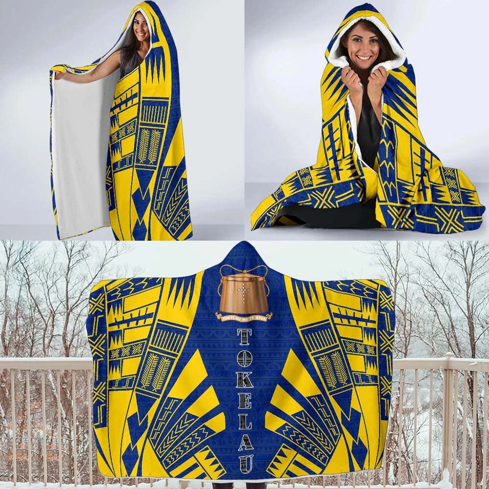 Tokelau Hooded Blanket - Polynesian Tattoo Flag