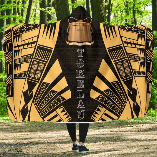 Tokelau Hooded Blanket - Polynesian Tattoo Gold