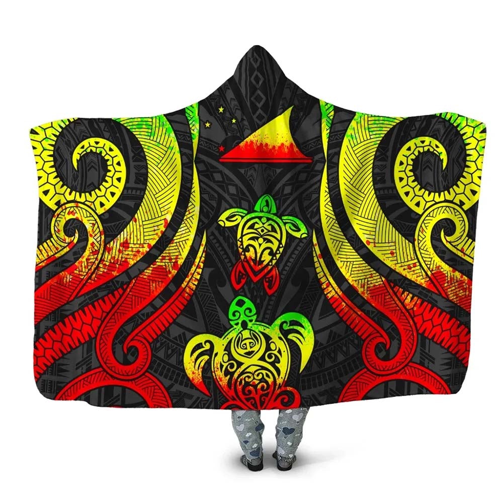 Tokelau Hooded Blanket - Reggae Tentacle Turtle