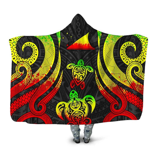 Tokelau Hooded Blanket - Reggae Tentacle Turtle